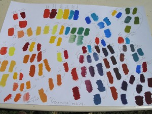 6 Gouache colours - Mixed 